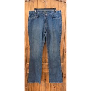 Eddie Bauer Jeans Womens 14L Blue Stretch Denim Curvy Fit Bootcut Leg Everyday